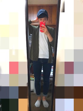 「お買い物」｜「アイテム（キャップ）」を使った、Fujimonさん（メンズ・165cm）の春コーディネート