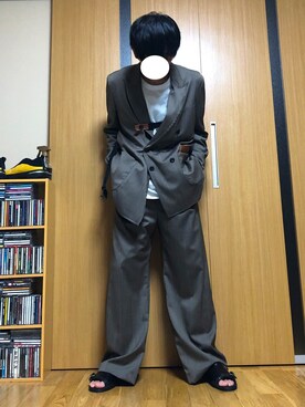 「SUNSEA（サンシー）のアイテム（セットアップ）」を使った、taka(相互フォロー)さん（メンズ・170cm）の夏コーディネート