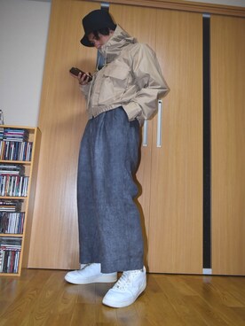 「Abercrombie&Fitch（アバークロンビーアンドフィッチ）のアイテム（ナイロンジャケット）」を使った、taka(相互フォロー)さん（メンズ・170cm）の秋コーディネート