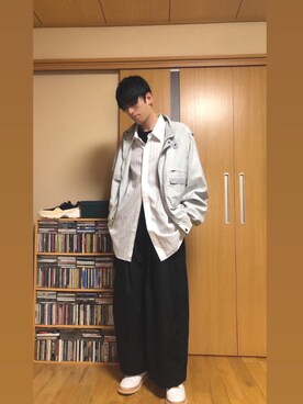「SHINYAKOZUKA（シンヤコヅカ）のアイテム（スラックス）」を使った、taka(相互フォロー)さん（メンズ・170cm）の春コーディネート