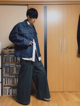 「RYO TAKASHIMA（リョウタカシマ）のアイテム（スラックス）」を使った、taka(相互フォロー)さん（メンズ・170cm）の春コーディネート