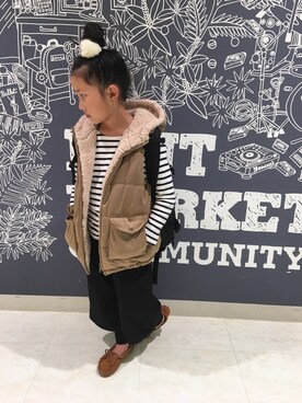 「お買い物」｜「アイテム（その他）」を使った、YU☆RIさん（キッズ・130cm）の冬コーディネート