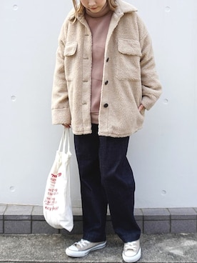 「PURE BRIGHT（ピュアブライト）のアイテム」を使った、fujiさん（レディース・154cm）の秋コーディネート