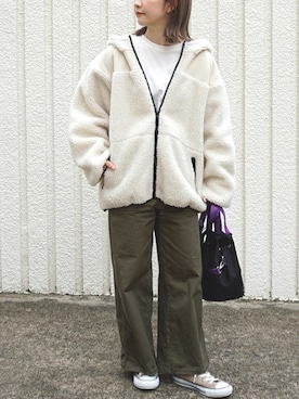 「PURE BRIGHT（ピュアブライト）のアイテム」を使った、fujiさん（レディース・154cm）の秋コーディネート