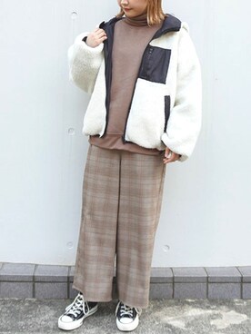「タートル」｜「アイテム（ブルゾン）」を使った、fujiさん（レディース・154cm）の秋コーディネート