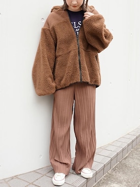 「PURE BRIGHT（ピュアブライト）のアイテム」を使った、fujiさん（レディース・154cm）の冬コーディネート