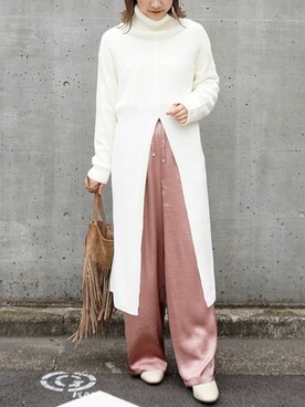 fujiさん（レディース・154cm）の冬コーディネート