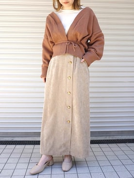 「PURE BRIGHT（ピュアブライト）のアイテム」を使った、fujiさん（レディース・154cm）の冬コーディネート