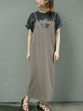 「ground green store（グラウンドグリーンストア）のアイテム」を使った、fujiさん（レディース・154cm）の夏コーディネート