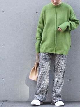 「INCEDE（インシード）のアイテム（パンツ）」を使った、fujiさん（レディース・154cm）の冬コーディネート