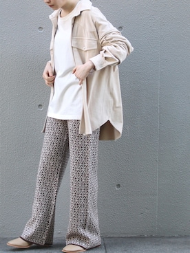 「INCEDE（インシード）のアイテム（パンツ）」を使った、fujiさん（レディース・154cm）の冬コーディネート