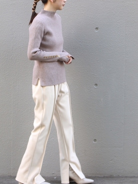 「INCEDE（インシード）のアイテム（パンツ）」を使った、fujiさん（レディース・154cm）の冬コーディネート