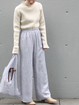 「INCEDE（インシード）のアイテム（パンツ）」を使った、fujiさん（レディース・154cm）の冬コーディネート