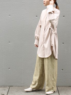 「INCEDE（インシード）のアイテム（パンツ）」を使った、fujiさん（レディース・154cm）の冬コーディネート