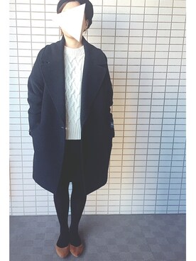 「NANO universe（ナノユニバース）のアイテム（バレエシューズ）」を使った、maimaiさん（レディース・157cm）の冬コーディネート