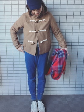 「LEPSIM（レプシィム）のアイテム（ダッフルコート）」を使った、maimaiさん（レディース・157cm）の冬コーディネート