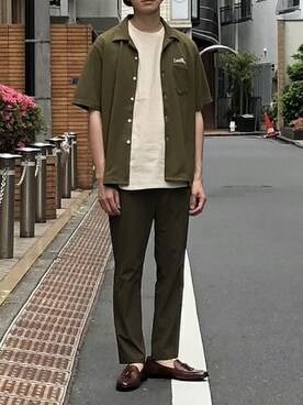 「NANO universe（ナノユニバース）のアイテム（チノパンツ）」を使った、nano・universe men's staffさん（メンズ・173cm）の春コーディネート