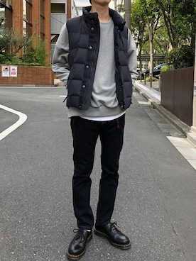 「NANO universe（ナノユニバース）のアイテム（スウェット）」を使った、nano・universe men's staffさん（メンズ・173cm）の秋コーディネート