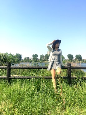 「axes femme（アクシーズファム）のアイテム（ブルゾン）」を使った、言心さん（レディース・165cm）の春コーディネート