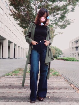 「axes femme（アクシーズファム）のアイテム（ブーティ）」を使った、言心さん（レディース・165cm）の秋コーディネート