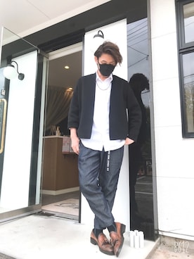 「ANDERSSON BELL（アンダースンベル）のアイテム（レッグウェア）」を使った、dress hairさん（メンズ・172cm）の春コーディネート