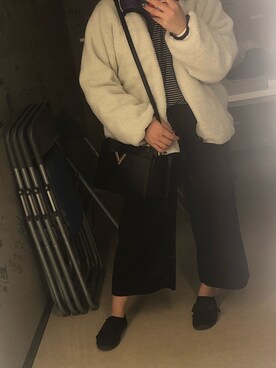 「SpRay（スプレイ）のアイテム（ブルゾン）」を使った、いのりさん（レディース・153cm）の冬コーディネート