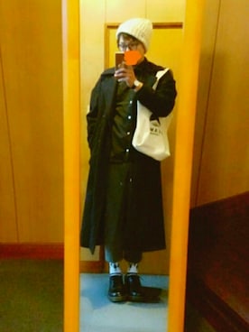 「unrelaxing（アンリラクシング）のアイテム（ピーコート）」を使った、hiroakiさん（メンズ・174cm）の秋コーディネート
