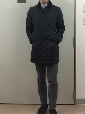 「キルティングコート」｜RTさん（メンズ・177cm）の冬コーディネート