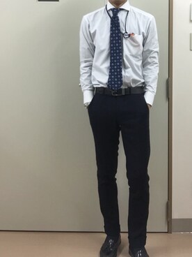 「アイテム（フォーマルスーツ/小物）」を使った、RTさん（メンズ・177cm）の冬コーディネート