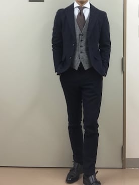 「MEERMIN（メルミン）のアイテム」を使った、RTさん（メンズ・177cm）の冬コーディネート