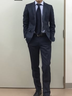 「アイテム（フォーマルスーツ/小物）」を使った、RTさん（メンズ・177cm）の秋コーディネート