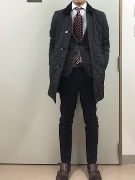 「アイテム（フォーマルスーツ/小物）」を使った、RTさん（メンズ・177cm）の秋コーディネート