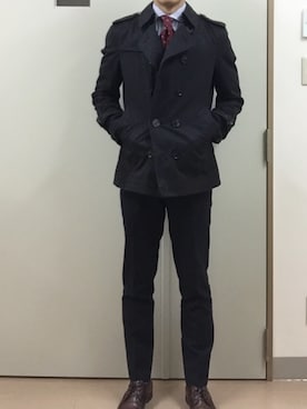 「アイテム（フォーマルスーツ/小物）」を使った、RTさん（メンズ・177cm）の秋コーディネート
