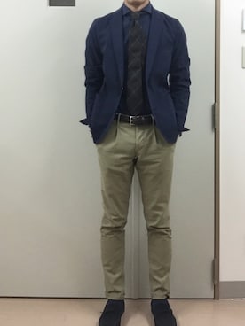 「アイテム（フォーマルスーツ/小物）」を使った、RTさん（メンズ・177cm）の冬コーディネート