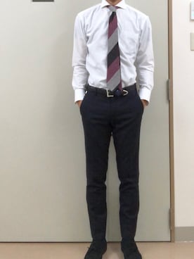 「アイテム（フォーマルスーツ/小物）」を使った、RTさん（メンズ・177cm）の夏コーディネート