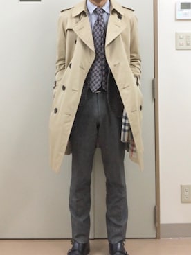 「アイテム（ネクタイ）」を使った、RTさん（メンズ・177cm）の冬コーディネート