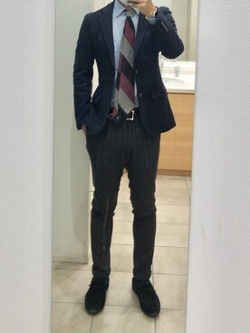 「Giab's（ジャブス）のアイテム」を使った、RTさん（メンズ・177cm）の秋コーディネート