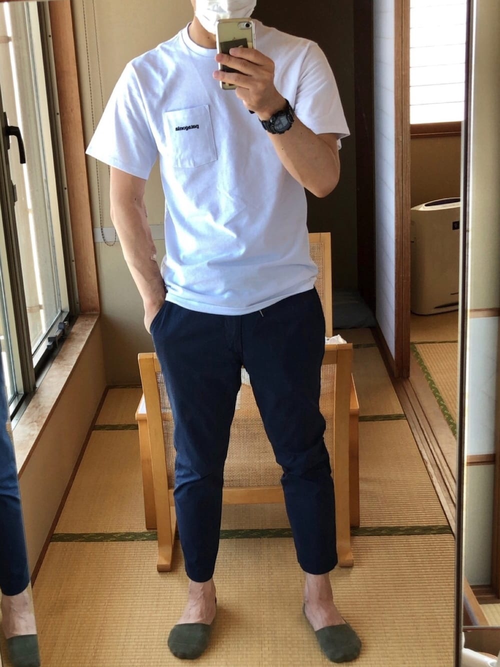 「休日」｜「JEANS FACTORY のアイテム（パンツ、ブルー系）」を使った、RTさん（メンズ・177cm）の夏コーディネートの1枚目の写真