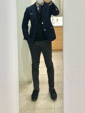 「Giab's（ジャブス）のアイテム」を使った、RTさん（メンズ・177cm）の冬コーディネート