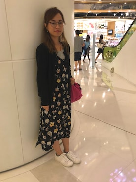 「PULL&BEAR（プルアンドベア）のアイテム（ワンピース/ドレス）」を使った、Aijimaly Tangさん（レディース・156cm）の春コーディネート