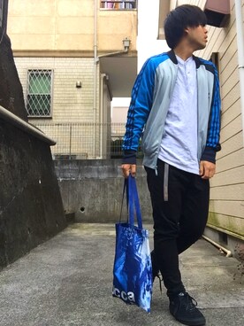 「CABANE de ZUCCa（カバンドズッカ）のアイテム（バッグ）」を使った、ゆーやさん（メンズ・175cm）の冬コーディネート