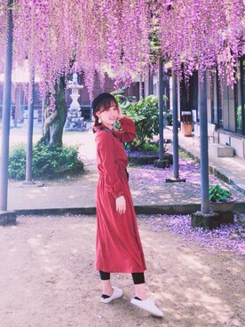 「藤の花」｜aiko❤️さん（レディース・153cm）の春コーディネート
