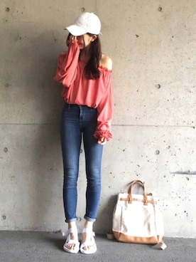 「バルーンスリーブ」｜ずんさん（レディース・161cm）の春コーディネート