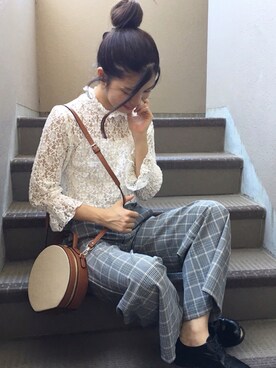 「ハイネックトップス」｜ずんさん（レディース・161cm）の夏コーディネート