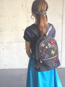 「Desigual（デシグアル）のアイテム（バックパック/リュック）」を使った、ずんさん（レディース・161cm）の秋コーディネート