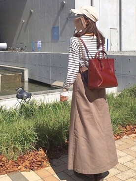 「FOSSIL（フォッシル）のCAMILLA　MINI BACKPACK　ZB7667（バックパック/リュック）」を使った、ずんさん（レディース・161cm）の秋コーディネート
