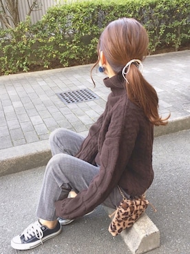 「Furryrate（ファーリーレート）のアイテム（パンツ）」を使った、ずんさん（レディース・161cm）の冬コーディネート