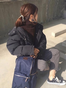 「Furryrate（ファーリーレート）のアイテム（パンツ）」を使った、ずんさん（レディース・161cm）の冬コーディネート