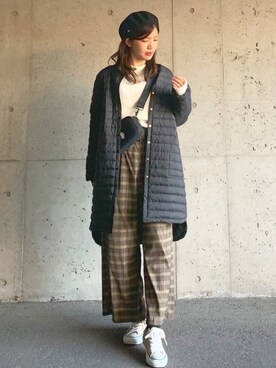 「Two Faces（トゥーフェイシーズ）のアイテム（パンツ）」を使った、ずんさん（レディース・161cm）の秋コーディネート