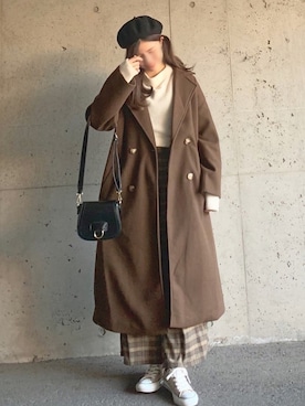 「Two Faces（トゥーフェイシーズ）のアイテム（パンツ）」を使った、ずんさん（レディース・161cm）の秋コーディネート